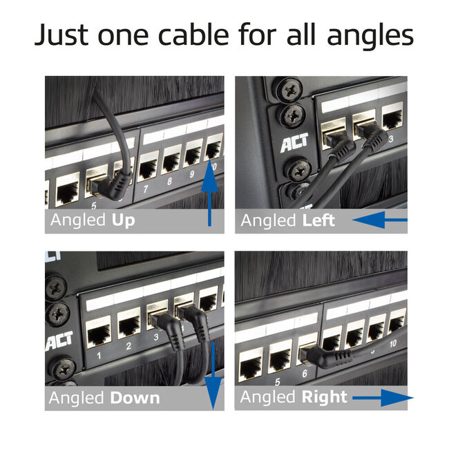 UFTP CAT6a Slimline Netzwerkkabel | 360° drehbar | Schwarz | 10 Meter