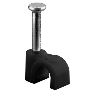 Goobay Goobay Kabelschellen mit Nagel | max. 4mm | 100 Stück | Schwarz