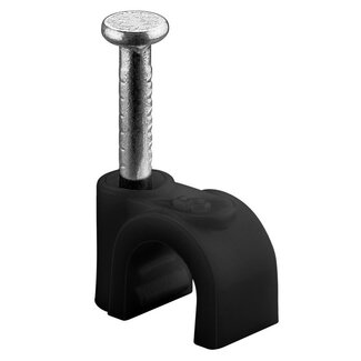 Goobay Goobay Kabelschellen mit Nagel | max. 5mm | 100 Stück | schwarz