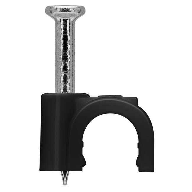 Goobay Kabelschellen mit Nagel | max. 5mm | 100 Stück | schwarz