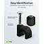 Goobay Kabelschellen mit Nagel | max. 5mm | 100 Stück | schwarz