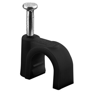 Goobay Goobay Kabelschellen mit Nagel | max. 8mm | 100 Stück | Schwarz