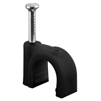 Goobay Goobay Kabelschellen mit Nagel | max. 9mm | 100 Stück | Schwarz