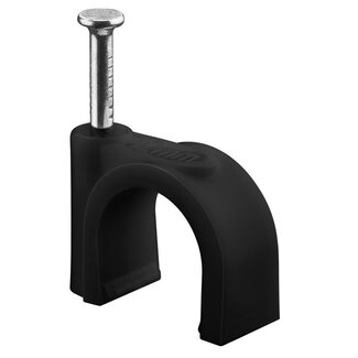 Goobay Goobay Kabelschellen mit Nagel | max. 12mm | 100 Stück | schwarz