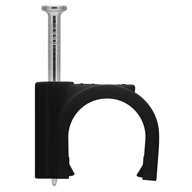 Goobay Kabelschellen mit Nagel | max. 14mm | 100 Stück | schwarz