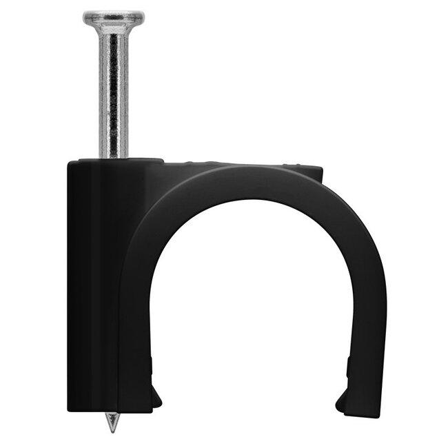 Goobay Kabelschellen mit Nagel | max. 16mm | 100 Stück | schwarz
