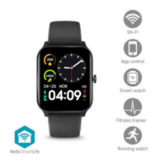 Nedis SmartLife Uhr | LCD | IP68 | 14400 Min. Akkulaufzeit | Android™ / iOS | Schwarz