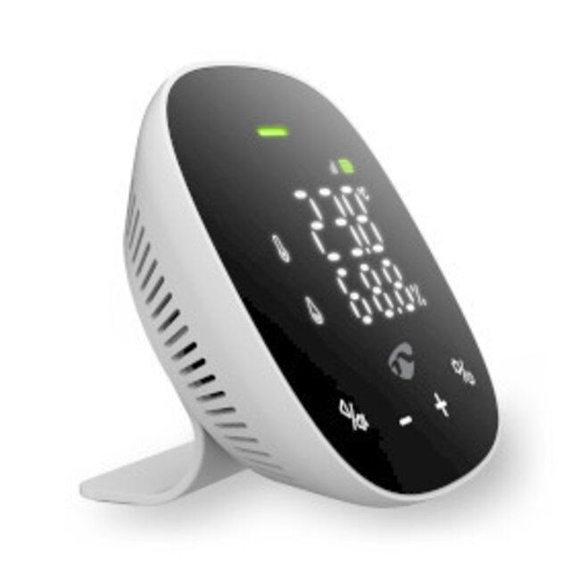 SmartLife Luftqualitätsmonitor | Wi-Fi | Display | CO2 / Temperatur / Luftfeuchtigkeit | Android™ / iOS | Weiß / Schwarz