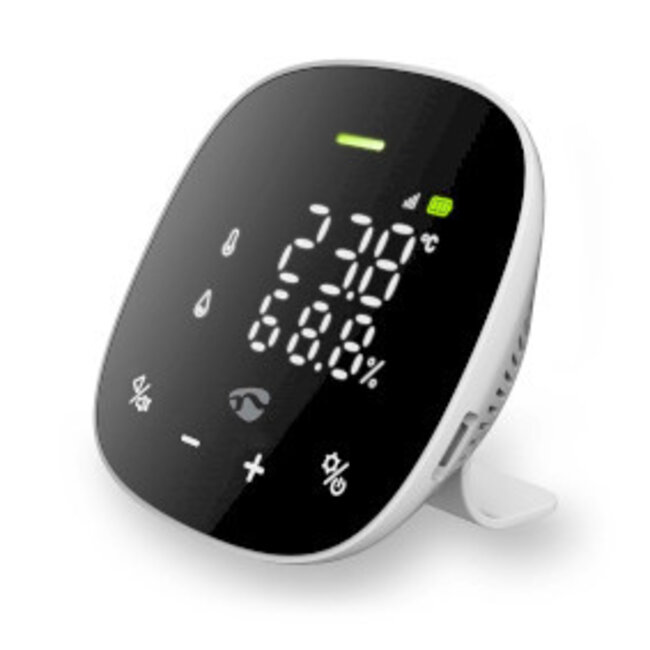 SmartLife Luftqualitätsmonitor | Wi-Fi | Display | CO2 / Temperatur / Luftfeuchtigkeit | Android™ / iOS | Weiß / Schwarz