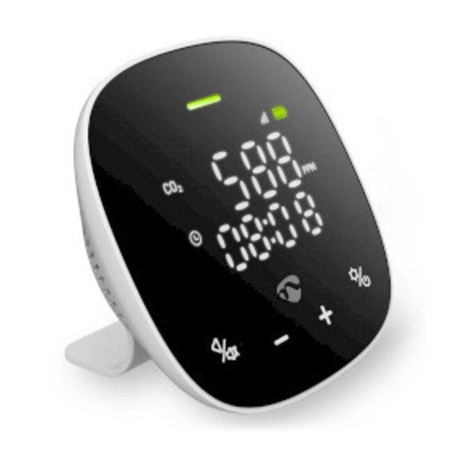 SmartLife Luftqualitätsmonitor | Wi-Fi | Display | CO2 / Temperatur / Luftfeuchtigkeit | Android™ / iOS | Weiß / Schwarz