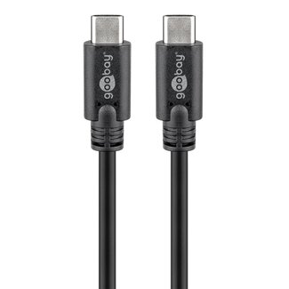 Goobay USB-C Kabel | USB 3.0 5 Gbps | PD 60W | 4K 60Hz | Schwarz | 1 Meter