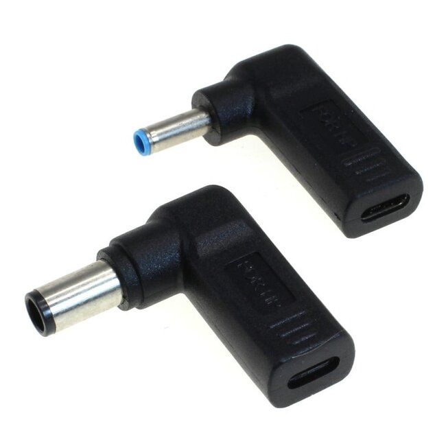 USB-C Ladeadapter für HP & Compaq Notebooks | 4,5x2,8mm & 7,4x5,0mm mit Pin