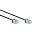 UFTP CAT6a Slimline Netzwerkkabel | LSZH | Schwarz | 0,15 m