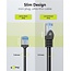 UFTP CAT6a Slimline Netzwerkkabel | LSZH | Schwarz | 15 Meter