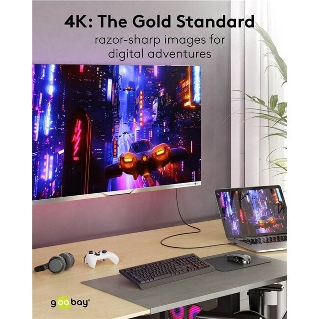 USB-C Kabel | USB 3.1 10 Gbps | PD 60W | 4K 60Hz | Schwarz | 3 Meter