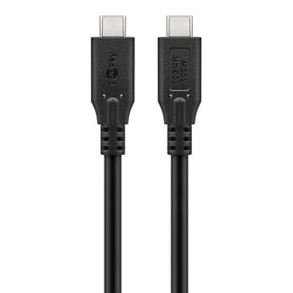 Goobay USB-C Kabel | USB 3.1 10 Gbps | PD 100W | 4K 60Hz | Schwarz | 1 Meter