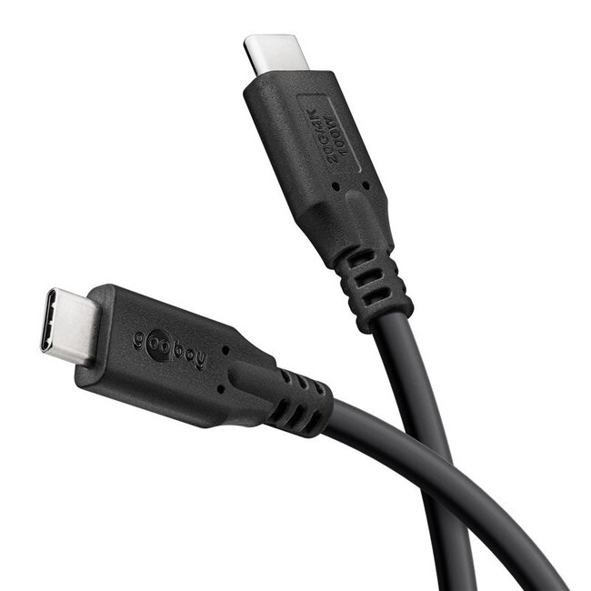 USB-C Kabel | USB4 20 Gbps | PD 100W | 4K 60Hz | Schwarz | 3 Meter