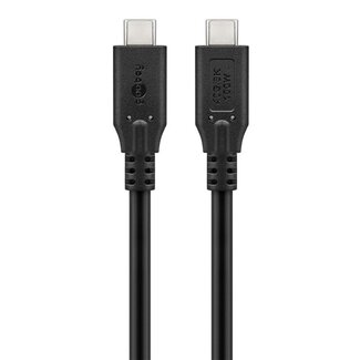Goobay USB-C Kabel | USB4 40 Gbps | PD 100W | 8K 60Hz | Schwarz | 0,5 m