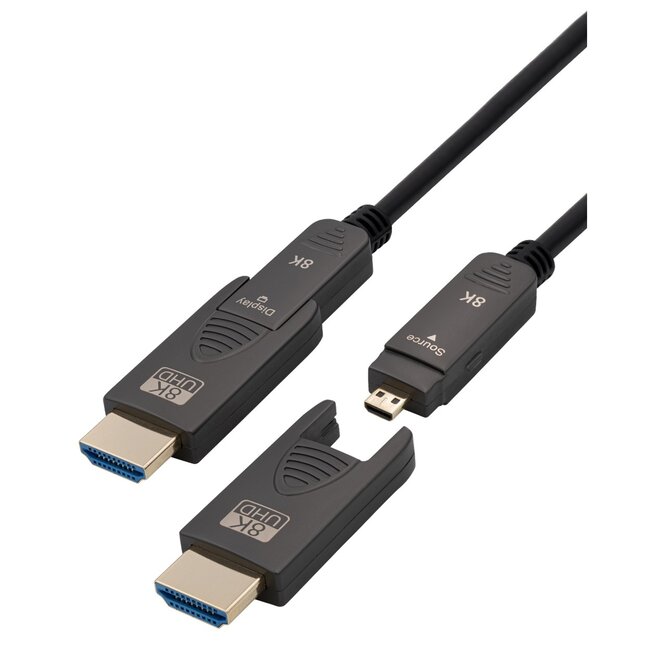 HDMI Aktives Optisches Kabel (AOC) | Micro HDMI/HDMI | HDMI 2.1 (8K 60Hz + HDR) | 30 Meter
