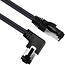 SFTP CAT8.1 Netzwerkkabel | Winkelstecker links / gerade | LSZH | Schwarz | 1 Meter