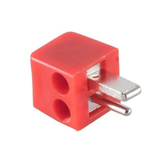 Universal DIN 2-poliger Lautsprecherstecker | Schraubbar | Rot