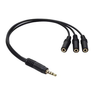 Universal 3,5mm Klinke auf 3x 3,5mm Klinke Splitter | 4-polig | 0,30 m