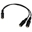 3,5mm Klinke (m) - 2x 3,5mm Klinke (m) Stereo Splitter | 0,25 m