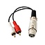 1x XLR (w) - 2x RCA (m) Stereo Audio Adapterkabel | 0,15 m