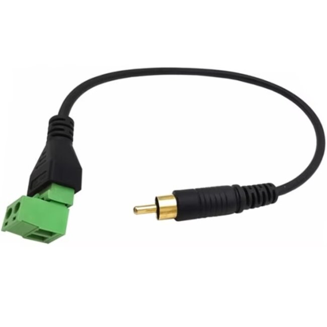 Cinch A/V (m) - Audiokabel mit Anschlussklemme | 0,30 Meter