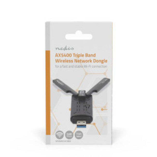 Netzwerk-Dongle | Wi-Fi AX5400 | 2,4/5/6 GHz Triple-Band | USB 3.0 | 5400 Mbps | Windows 10/11