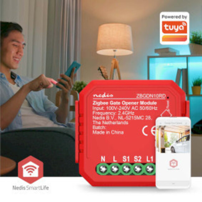 SmartLife Schalter | Zigbee 3.0 | 2,5 W | Klemmenanschluss | App für Android™ / iOS