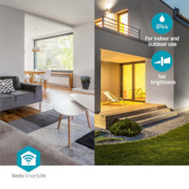 SmartLife Deckenleuchte | Wi-Fi | RGB / Warm- bis Kaltweiß | Rund | Ø 260 mm | 1820 lm | 2700 - 6500 K | IP44 | Energieklasse F | Android™ / iOS