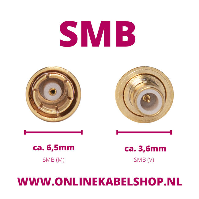 SMA (m) auf SMB (m) Adapter | 50 Ohm