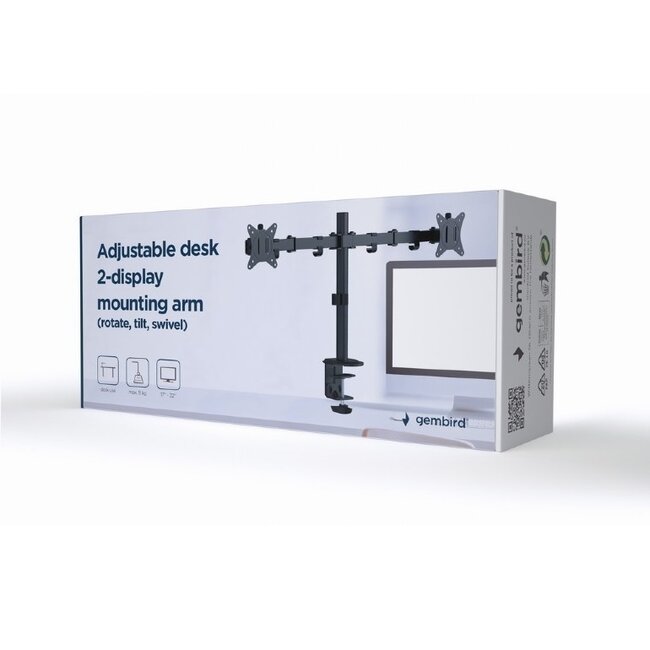 Gembird 2-Monitorhalterung bis 32 Zoll | Full Motion