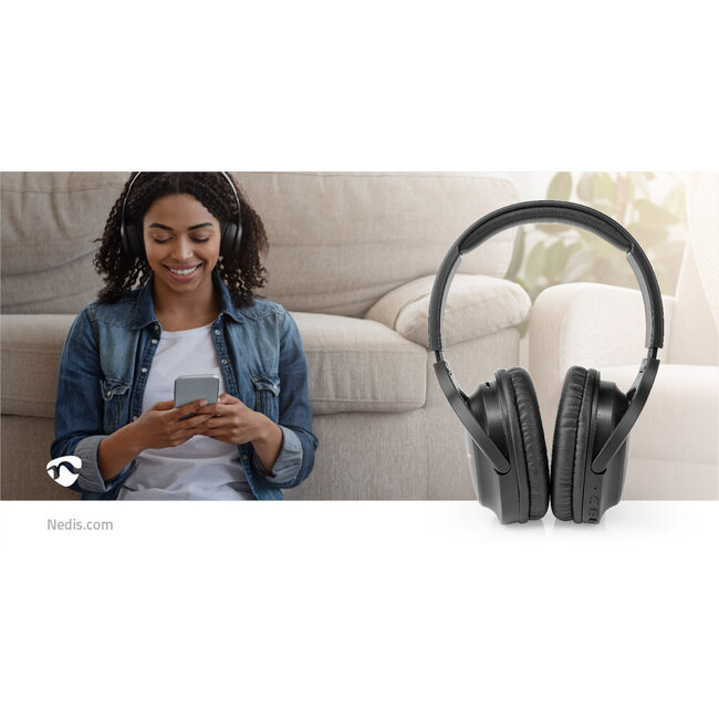 Nedis Bluetooth Over-Ear Kopfhörer mit Mikrofon | Schwarz