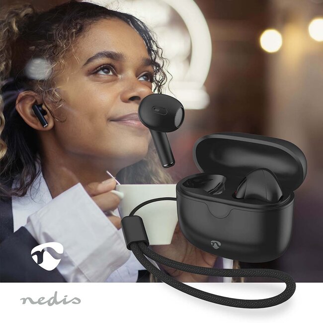 Nedis Bluetooth In-Ear Kopfhörer mit Mikrofon | Ladecase | Schwarz