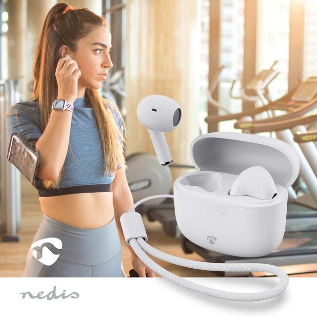 Nedis Bluetooth In-Ear Kopfhörer mit Mikrofon | Ladecase | Weiß