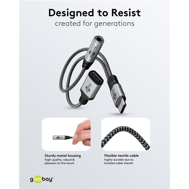 Goobay USB-C™ auf USB-C™ und 3,5 mm Klinkenadapter