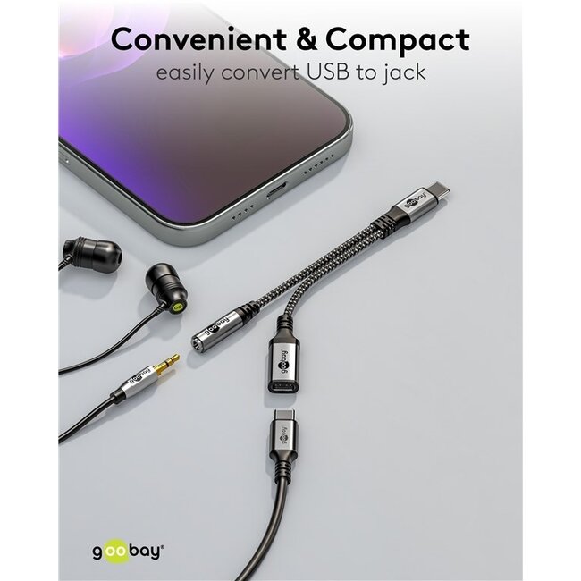 Goobay USB-C™ auf USB-C™ und 3,5 mm Klinkenadapter