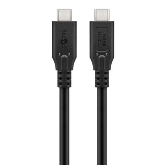 Goobay USB-C Kabel | USB4 40 Gbps | PD 240W | 8K 60Hz | Schwarz | 1,8 m