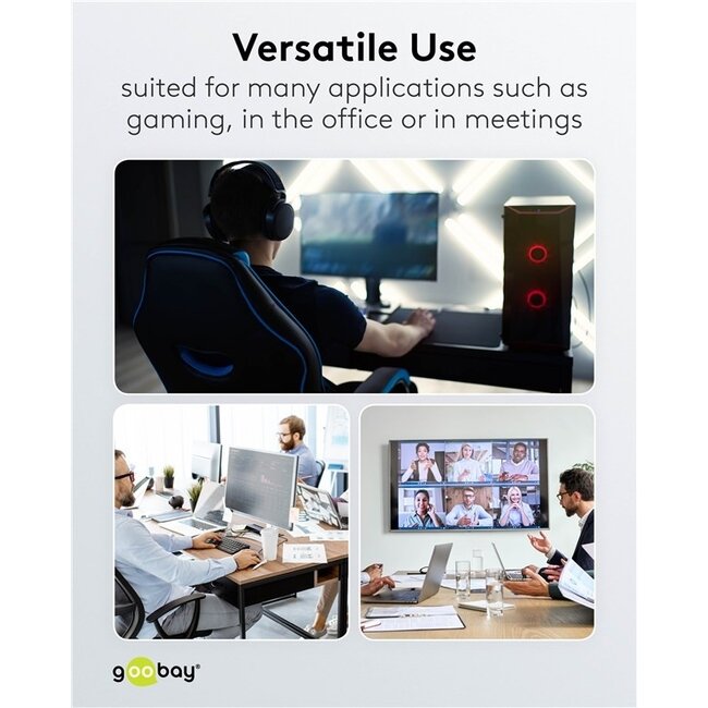 Goobay USB-A zu RJ45 LAN Kabel | USB 3.0 | CAT6 | Weiß | 5 Meter