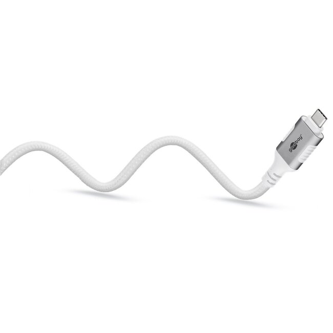 Goobay USB-C auf RJ45 LAN Kabel | USB 3.0 | CAT6 | Weiß | 2 Meter