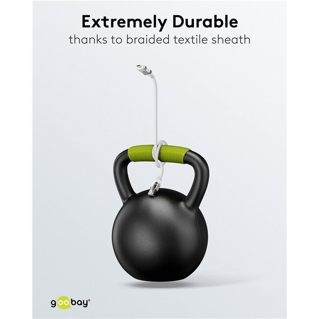 Goobay USB-C zu RJ45 LAN Kabel | USB 3.0 | CAT6 | Weiß | 3 Meter