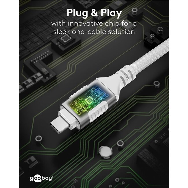 Goobay USB-C auf RJ45 LAN Kabel | USB 3.0 | CAT6 | Weiß | 5 Meter