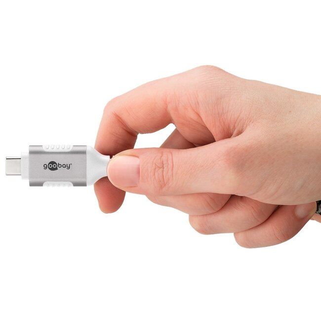 Goobay USB-C zu RJ45 LAN Kabel | Slimline | USB 3.0 | CAT6 | Weiß | 5 Meter