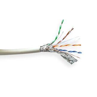 Nedis Nedis SF/UTP CAT6a Netzwerkkabel | Massivleiter | AWG24 | LSZH | Grau | 305 Meter