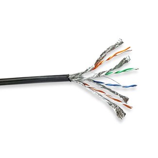 Nedis Nedis SFTP CAT7 Outdoor Netzwerkkabel | Massivleiter | AWG24 | Schwarz | 100 Meter