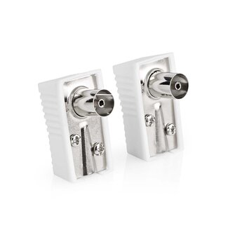 Nedis Nedis Koax IEC (v) Schraubverbinder Set | Winkel | Kunststoff