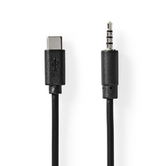 Nedis USB-C auf 3,5mm Klinkenkabel | Schwarz | 1 Meter