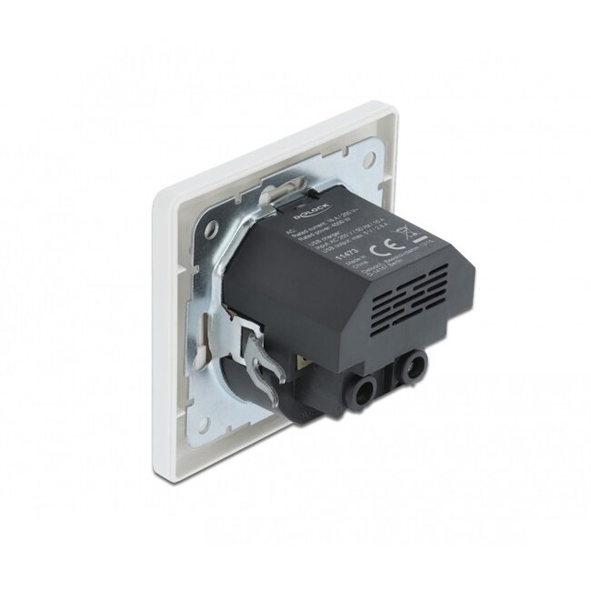 Delock Einbausteckdose | 2x USB-A | 14W | Weiß